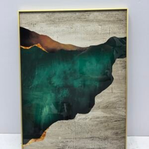 Earth & Emerald Tones Abstract Art