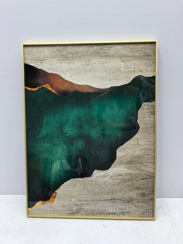 Earth & Emerald Tones Abstract Art
