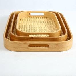 Set of 3 Bamboo Breakfast Tray