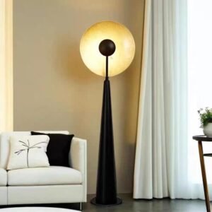 Black and gold standing lamp